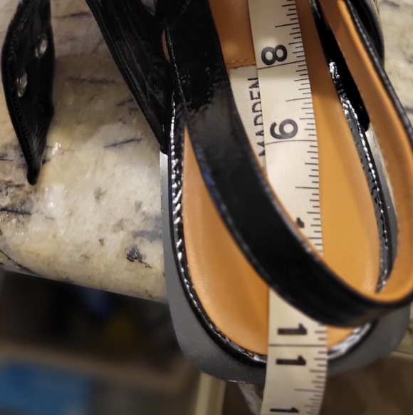 Steve Madden Graya Black Flats with Silver Buckles and Grommet Detail - Picture 11 of 11